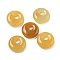 Natural Topaz Jade Donut/Pi Disc Charms, 14~14.5x4mm, Hole: 4mm