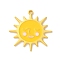 Alloy Enamel Pendants, Matte Gold Color, Sun Charm, Gold, 38x38x2mm, Hole: 1.8mm
