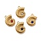 304 Stainless Steel Micro Pave Rhinestone Pendants, Shell Shape Charms, Ion Plating(IP), Real 18K Gold Plated, Mixed Color, 17x13.5x5mm, Hole: 1.4mm