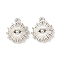CCB Plastic Pendants, Eye, Platinum, 17.5x15x3.5mm, Hole: 1.6mm