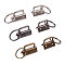Iron Split Key Rings, Keychain Clasp Findings, with Ribbon Ends, Gunmetal & Antique Bronze & Silver, 24pcs/set