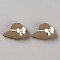Silicone Beads, Hat with Bowknot, Camel, 19x30x9mm, Hole: 3mm