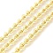 Brass Flat Round Boston Link Chains, Long-Lasting Plated, Cadmium Free & Lead Free, Rack Plating, Unwelded, with Spool, Real 18K Gold Plated, 5.5x4.5x0.8mm