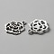Tibetan Style Alloy Pendants, Rose Flower Charms, Hollow, Antique Silver, 22x17x2mm, Hole: 1.7mm