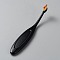 Plastic Bendable Toothbrush Make Up Brush, Craft Ink Blending Brushes, with Nylon Fur, Beauty Tool, Black, 12.5x1.95x2.7cm