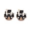 Halloween Theme Alloy Enamel Pendants, Cadmium Free & Lead Free, Light Gold, Haunted House Charm, Black, 19.5x17x1.5mm, Hole: 1.6mm