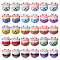 30Pcs 15 Colors Handmade Porcelain Beads, Famille Rose Porcelain, Lucky Cat, Mixed Color, 14x12~12.5x11.5mm, Hole: 2mm, 2pcs/color