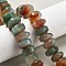 Natural Agate Bead Strands, Dyed & Heated, Faceted, Rondelle, Dark Sea Green, 15~17x15~17x9~11mm, Hole: 1.2mm, about 19~21pcs/strand, 6.89''~7.48''(17.5~19cm)