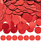500Pcs PVC Plastic Pendants, Flat Round, Red, 24.5x0.2mm, Hole: 1.4mm