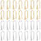 60Pcs 2 Colors Brass Earring Hooks for Earring Designs, Ear Wire, Lead Free & Cadmium Free, Golden & Silver, 20.5x8.5x2.5mm, Hole: 2mm, 18 Gauge, Pin: 1mm, 30pcs/color