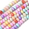 Natural Freshwater Shell Beads Strands, Ronedlle, Dyed, Mixed Color, 6x3.5~4mm, Hole: 1mm, about 97~99pcs/strand, 15.08~ 15.47 inch(38.3~39.3cm)