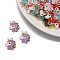 Alloy Enamel Pendants, Unicorn Charm, Golden, Medium Purple, 18x16mm
