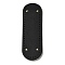 PU Leather Oval Long Bottom for Knitting Bag, with Alloy, Women Bags Handmade DIY Accessories, Black, 258x80x11mm, Hole: 4mm