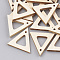 Wood Pendants, Triangle, Wheat, 30x29.5x4mm, Hole: 2mm