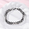 201 Stainless Steel Byzantine Chain Bracelets, with 304 Stainless Steel Clasps, Stainless Steel Color, 8-1/2 inch(21.5cm)