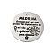 Anti-Tarnish 201 Stainless Steel Pendants, Message Charm, Flat Round Charm, Stainless Steel Color, 30x1.5mm, Hole: 2.5mm