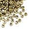 Opaque Acrylic Beads, Flat Round with Letter, Pale Goldenrod, 7x3.5mm, Hole: 1.5mm, about 3600pcs/500g