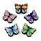 Butterfly Silicone Beads, Mixed Color, 20.5x25.5x7.5mm, Hole: 3mm