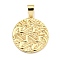 Brass Pendants, Cadmium Free & Nickel Free & Lead Free, Real 18K Gold Plated, Aquarius, 23x21x2mm, Hole: 6x4mm