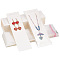 100Pcs Rectangle Paper Jewelry Display Cards for Necklaces & Earrings Storage, with 100Pcs Plastic Film Cellophane Bags, White, Cards: 20.5x6x0.045cm, Hole: 1.8mm and 2.5mm, Bags: 24.2x7.05x0.02cm