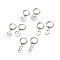 Non-Tarnish 304 Stainless Steel Dangle Hoop Earrings for Women, Mixed Shape, Stainless Steel Color, 27~32mm, Pin: 0.9mm