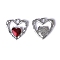 Alloy Pendants, with Enamel, Heart, 18.5x18.5mm, Hole: 2.5mm