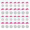 West Cowboy Decoration Paper Flag Banners, for Birthday Party Decoration
, Cowboy Hat & Disco Ball, Hot Pink, 1420mm, 7pcs/set