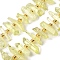 Natural Quartz Crystal Beads Strands, Faceted, Dyed, Nuggets Stick, with Seed Beads, Champagne Gold, 11~25x3~9x4~10mm, Hole: 1~1.2mm, about 19~26pcs/strand, 7.09~7.48''(18~19cm)