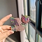 Owl Alloy Rhinestone Brooches, Colorful, 65x80mm