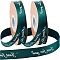 Polyester Ribbon, with Word Printed, Just for you, Dark Green, 1 inch(25mm), about 45m/roll