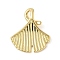 Brass Pendants, Ginkgo Leaf Charms, Long-Lasting Plated, Lead Free & Cadmium Free, Real 18K Gold Plated, 15.5x13x1mm, Hole: 3x2mm