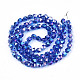 Electroplate Transparent Glass Beads Strands X-EGLA-T019-06H-2