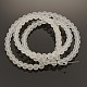 Frosted Transparent Round Glass Beads Strands FGLA-P002-4mm-03-1