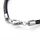 Braided Leather Bracelets Making BJEW-JB04814-01-3