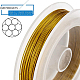 BENECREAT 30m 0.5mm 7-Strand Gold Nylon Coated Craft Jewelry Beading Wire Tiger Tail Beading Wire for Necklaces Bracelets Ring TWIR-BC0001-03B-04-3