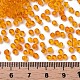 ガラスシードビーズ  トランスペアレント  ラウンド  オレンジ  8/0  3mm  穴：1mm  約10000ビーズ/ポンド SEED-A004-3mm-9-3