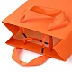 長方形の紙袋  ハンドル付き  ギフトバッグやショッピングバッグ用  レッドオレンジ  22x16x0.6cm CARB-F007-03C-5