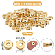 Beebeecraft 100Pcs/Box 6mm Flat Round Spacer Beads 24K Gold Plated Donut Spacer Beads Flat Round Disc Loose Jewelry Making Beads for Bracelet Necklace Crafts KK-BBC0002-68-2
