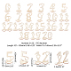 Numeri di tavolo in legno di pioppo WOOD-WH0112-97-5