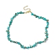 Natural Howlite Chip Beaded Necklace NJEW-JN04616-07-4