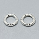 925 anillos de enlace de plata de ley STER-T002-292S-2