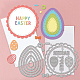 GLOBLELAND Easter Animals Labels Cutting Dies for Card Making Metal Easter Label Frame Die Cuts Cutting Dies Templates for Scrapbooking Journal Embossing Paper Craft Decor DIY-WH0309-1616-3