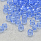 12/0グレードの丸いガラスシードビーズ  透明色  コーンフラワーブルー  12/0  2x1.5mm  穴：0.8mm  約30000個/袋 SEED-Q006-F13-1