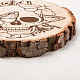 Lastre rotonde in legno intagliato AJEW-WH0362-003-4