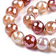 Galvanisieren natürliche Achat Perlen Stränge G-T131-55-02-3