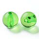 透明なアクリルビーズ  ラウンド  芝生の緑  16x15mm  穴：2.8mm  約220個/500g MACR-S370-A16mm-734-2