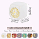 Beebeecraft 7Pcs 7 Colors Chakra Stones Natural Crystals Cube Square Gemstones Gold Plated Brass Chakra Pattern Slices for Window Home Living Room G-BBC0001-07-2