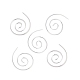 Agujas de tejer en espiral de acero inoxidable SENE-PW0002-058P-1