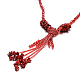 Синтетический бирюзовые ожерелья Lariat NJEW-O086-07B-2