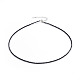 Natural Black Spinel Beaded Necklaces NJEW-F245-A02-1